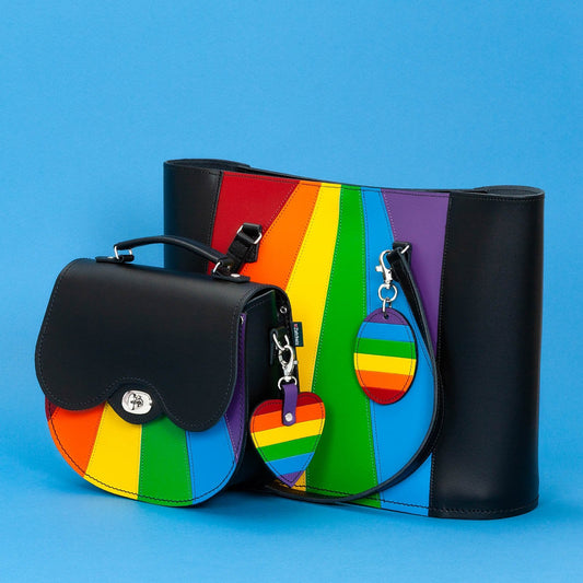 Oval Leather Bag Charm Pride