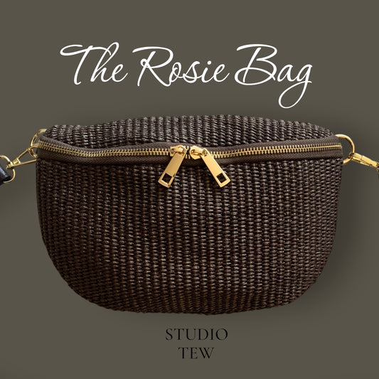 Brown Raffia Bum Bag - Rosie