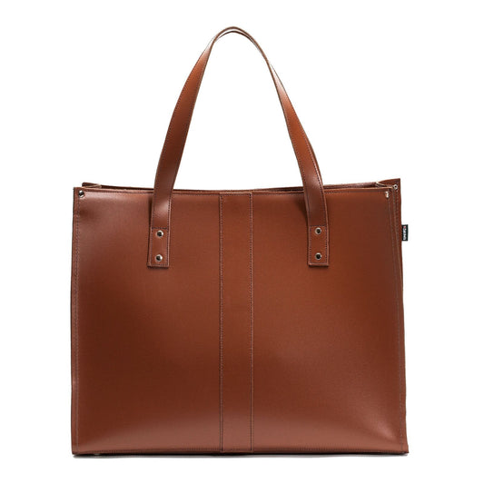 Handmade Leather Shopper - Chestnut - STUDIO TEW