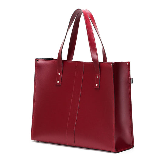Handmade Leather Shopper - Oxblood - STUDIO TEW