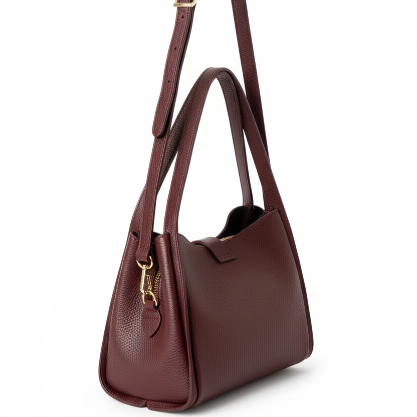 Side angle - burgundy