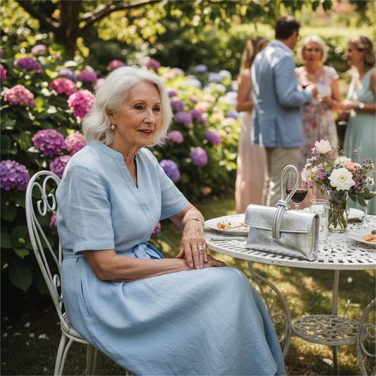 Sitting at table