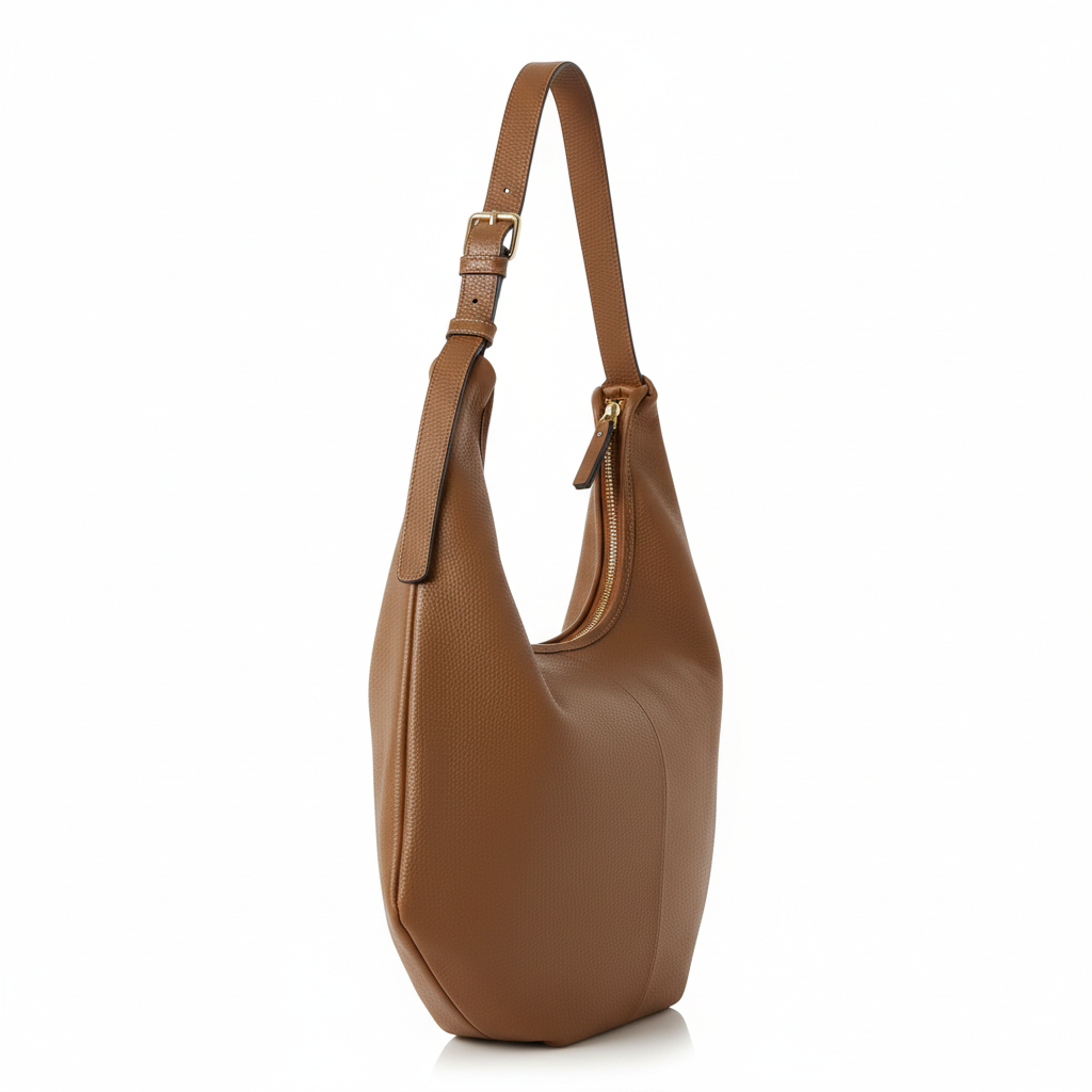 Tan Hobo Bag - Side View