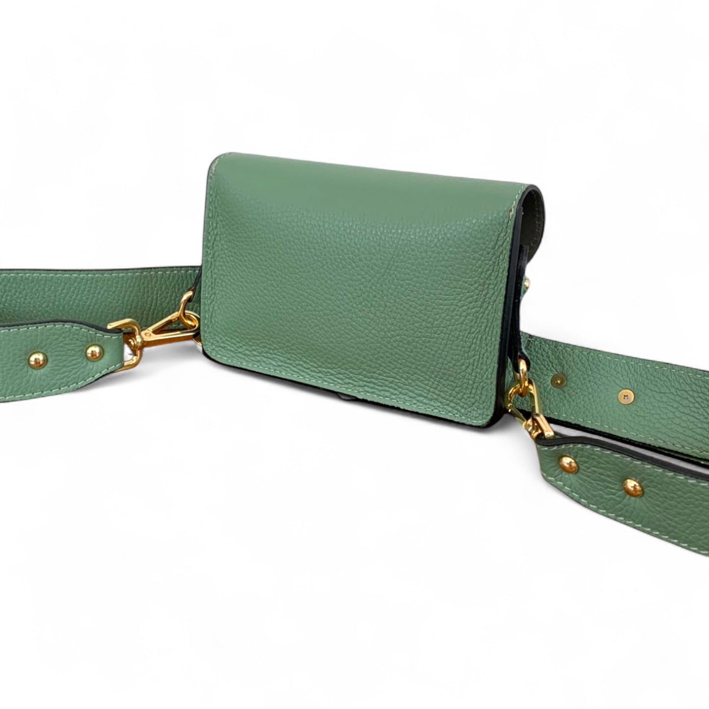 Sac à bandoulière compact en cuir vert poussiéreux - Vogue
