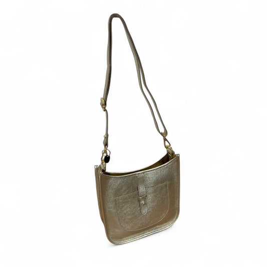 Umhängetasche aus goldenem Leder – Meka