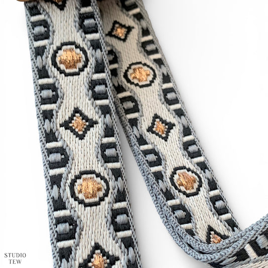 Grey & Rose Gold Bag Strap