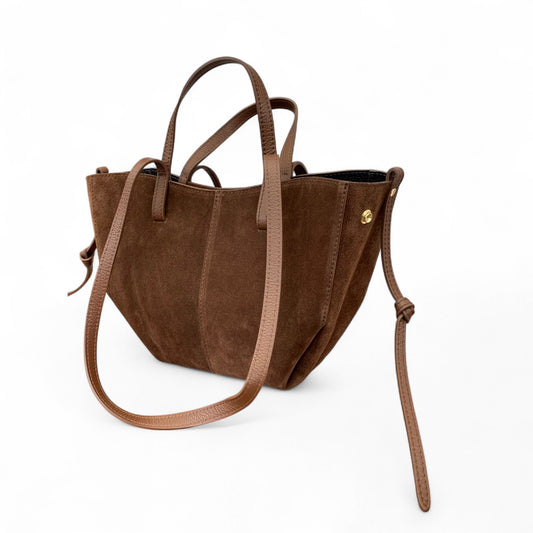 Brown Suede Shoulder Bag - Diana