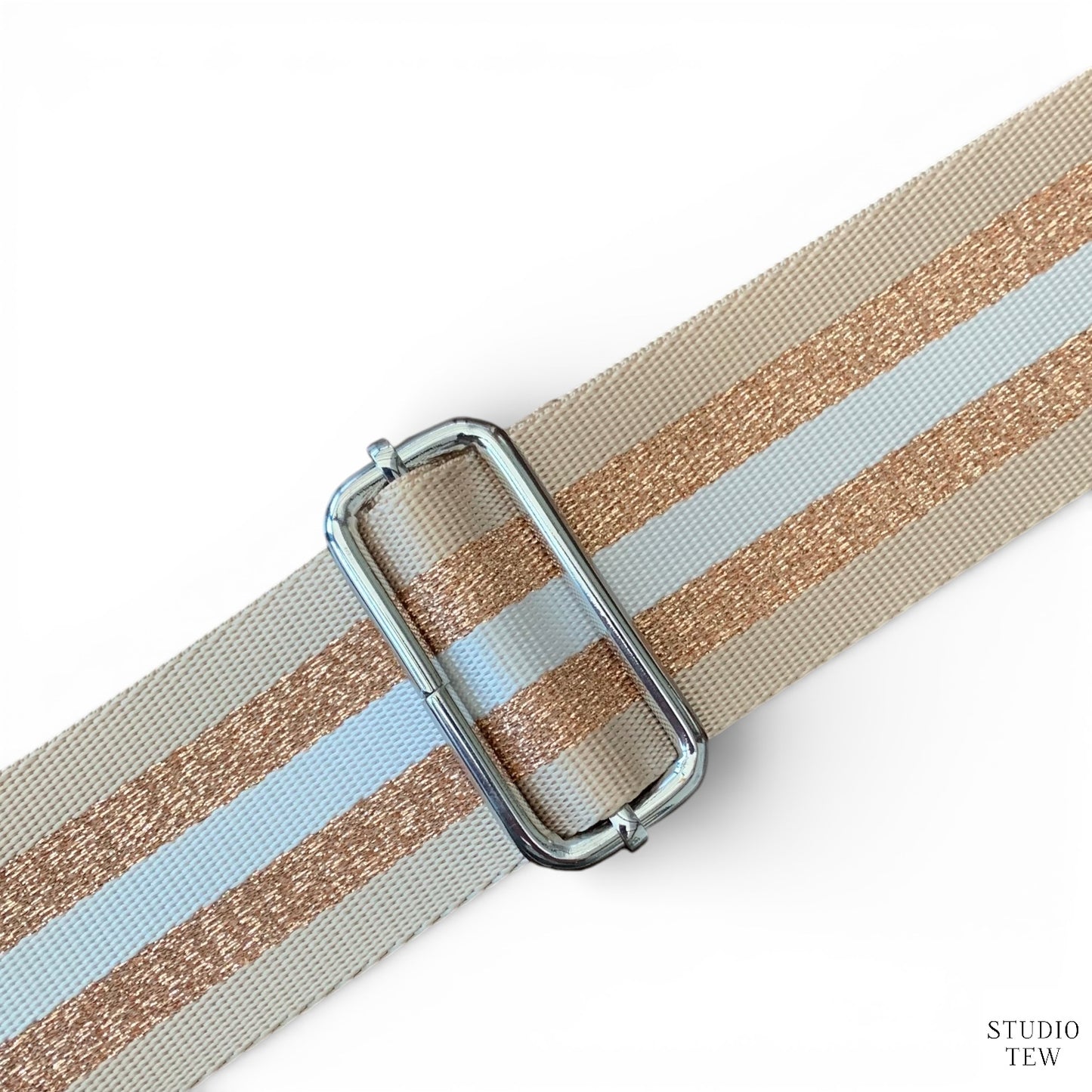 Gold & Rose Gold Stripe Bag Strap