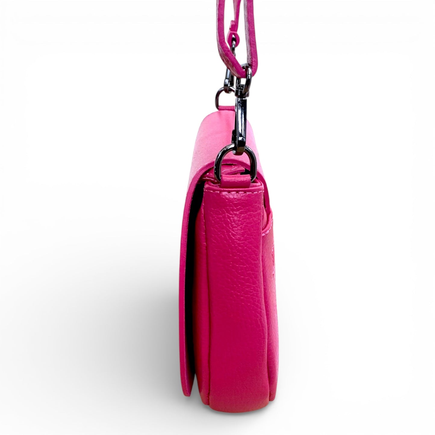 Fuchsia Leather Satchel Bag - STUDIO TEW