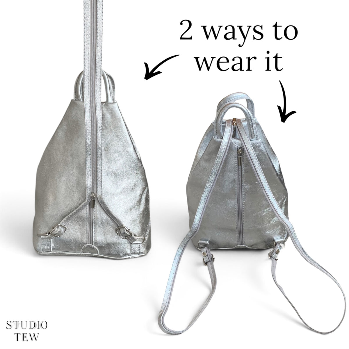 Silver Backpack - Daphnie