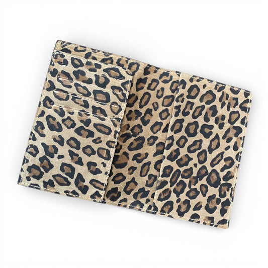 Leopard Leather Passport Holder - STUDIO TEW