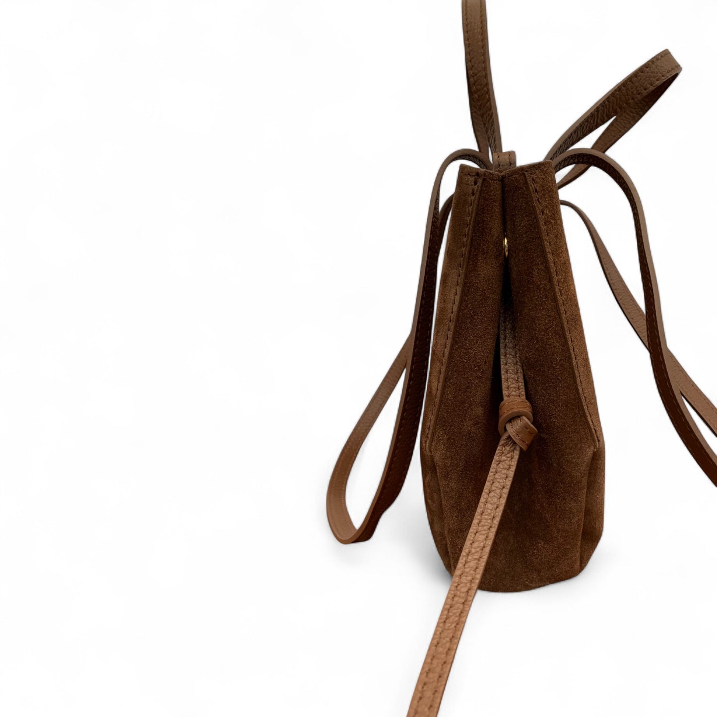 Brown Suede Shoulder Bag - Diana