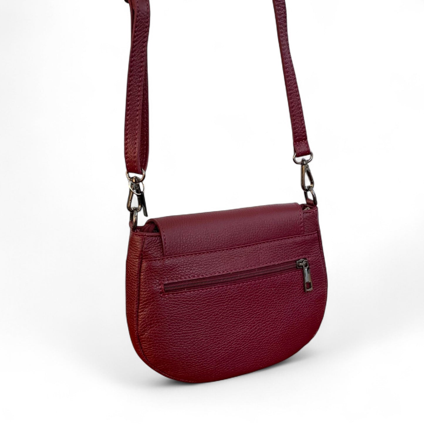 Burgundy Red Leather Satchel Bag