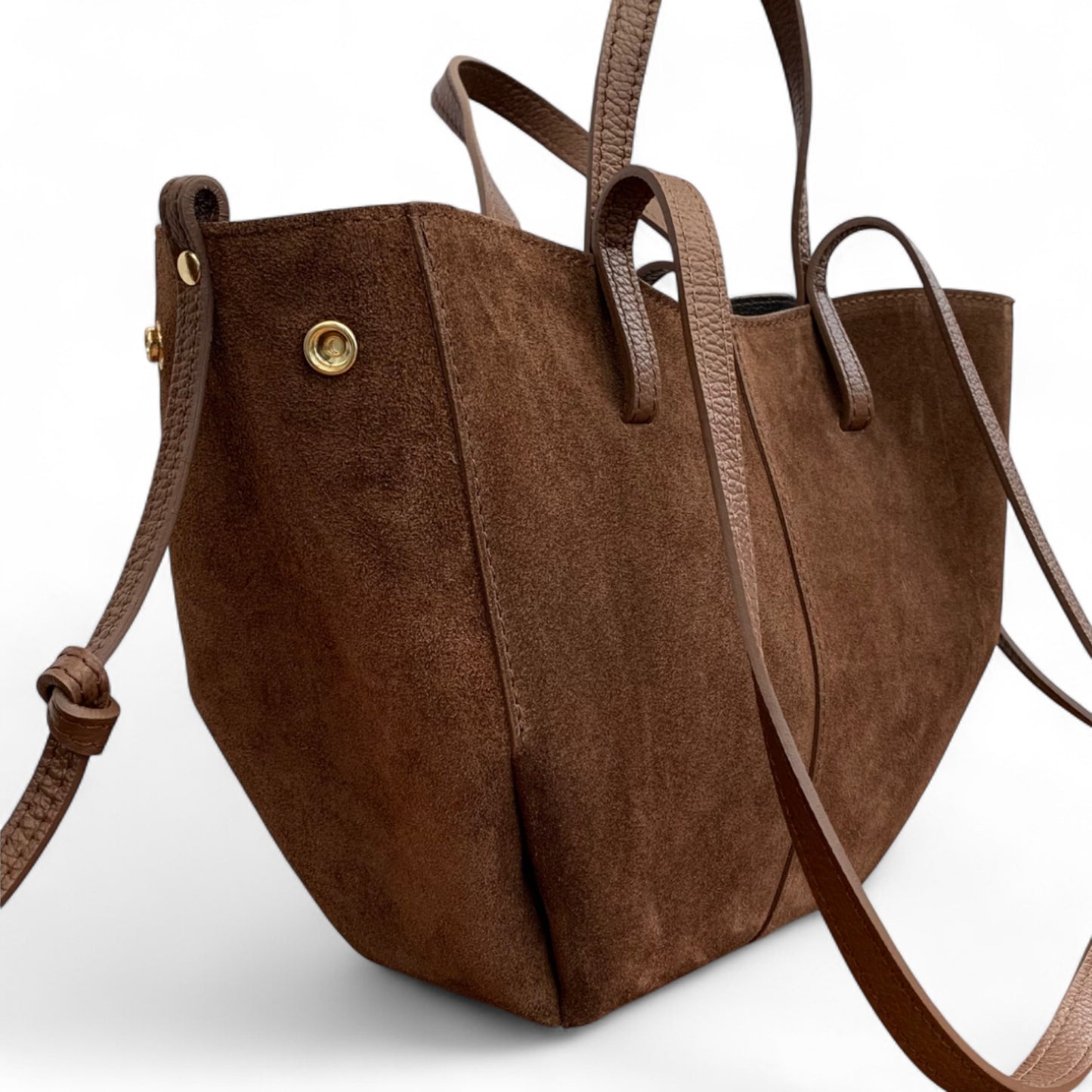Brown Suede Shoulder Bag - Diana