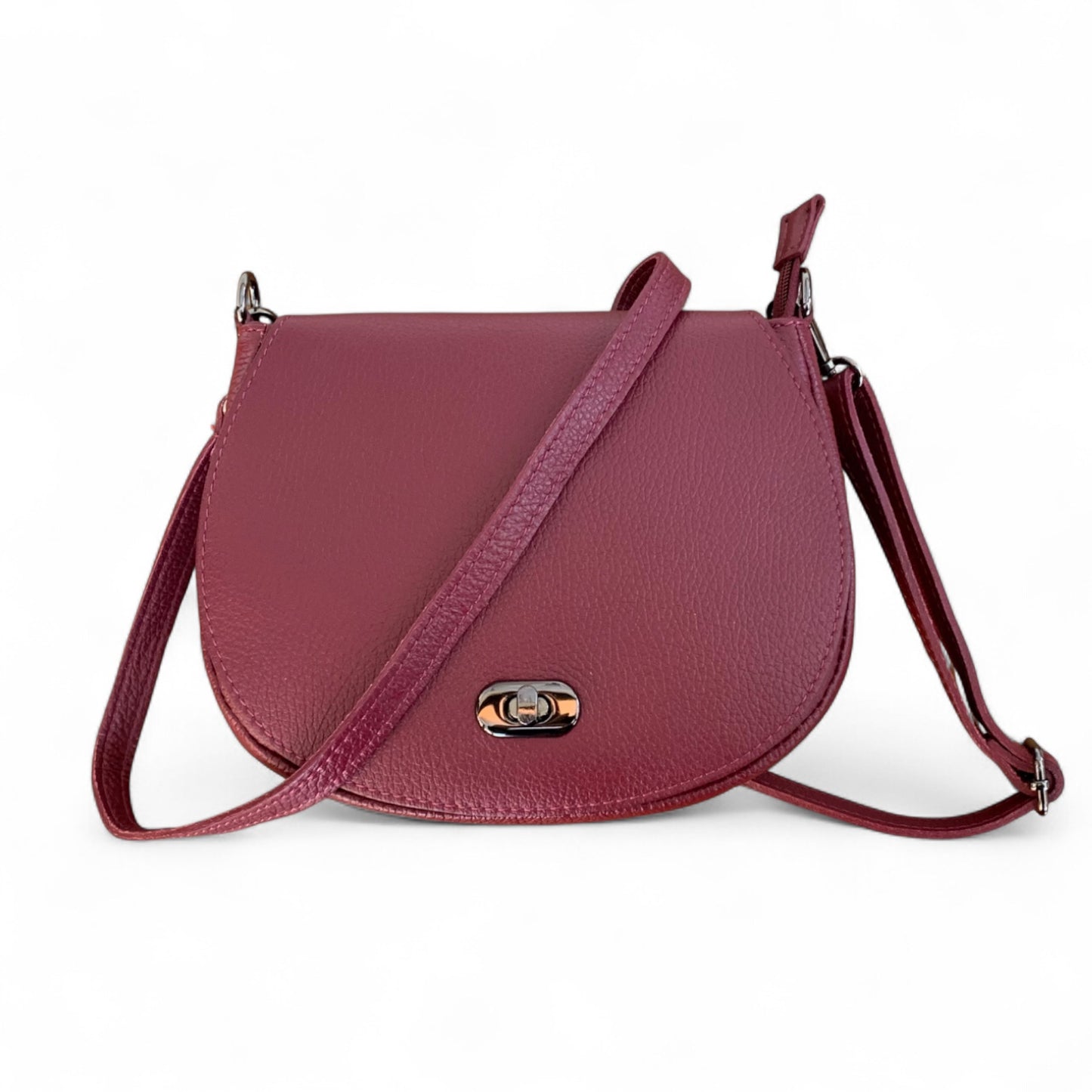 Burgundy Red Leather Satchel Bag