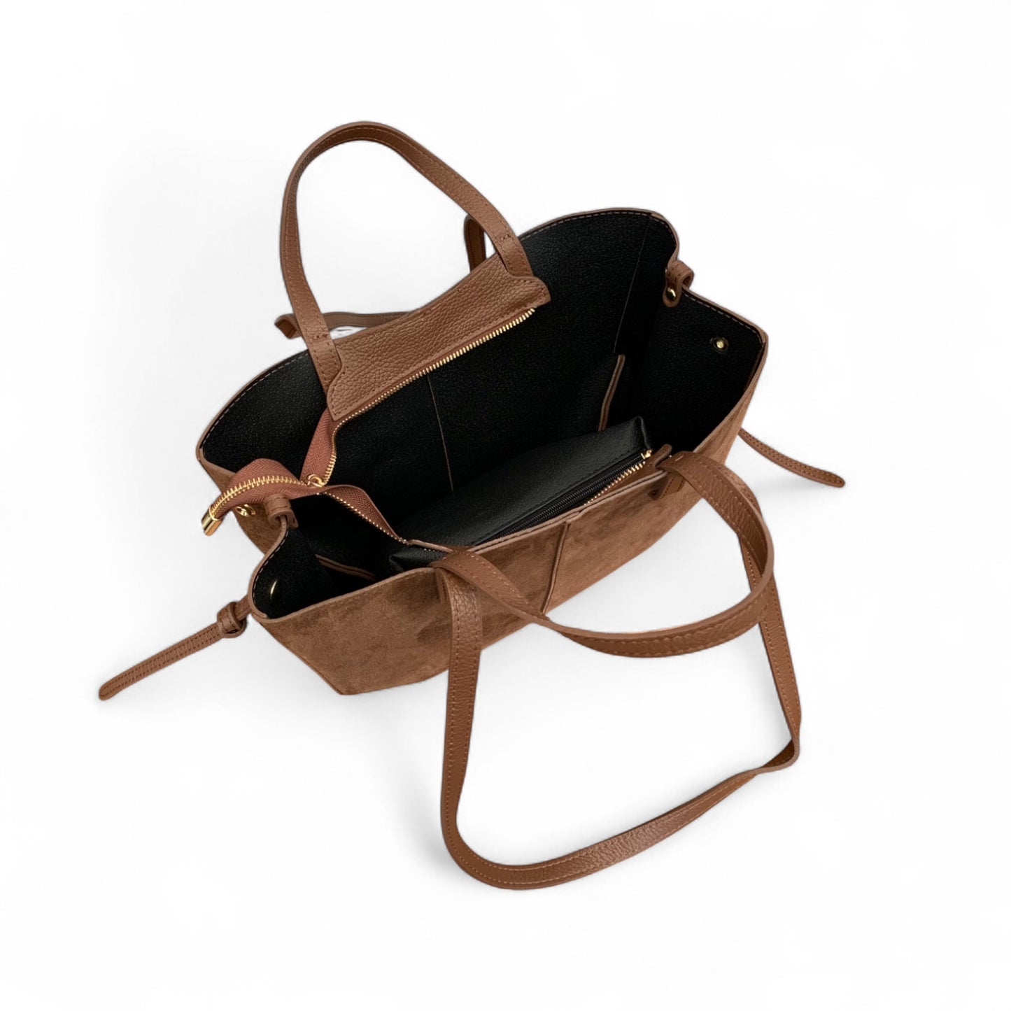 Brown Suede Shoulder Bag - Diana