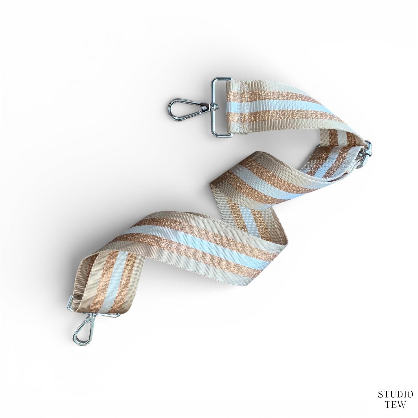 Gold & Rose Gold Stripe Bag Strap