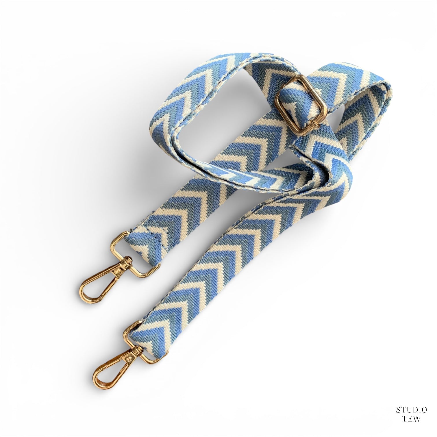 Blue Chevron Bag Strap - STUDIO TEW