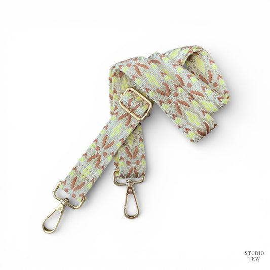 Yellow & Brown Bag Strap - STUDIO TEW