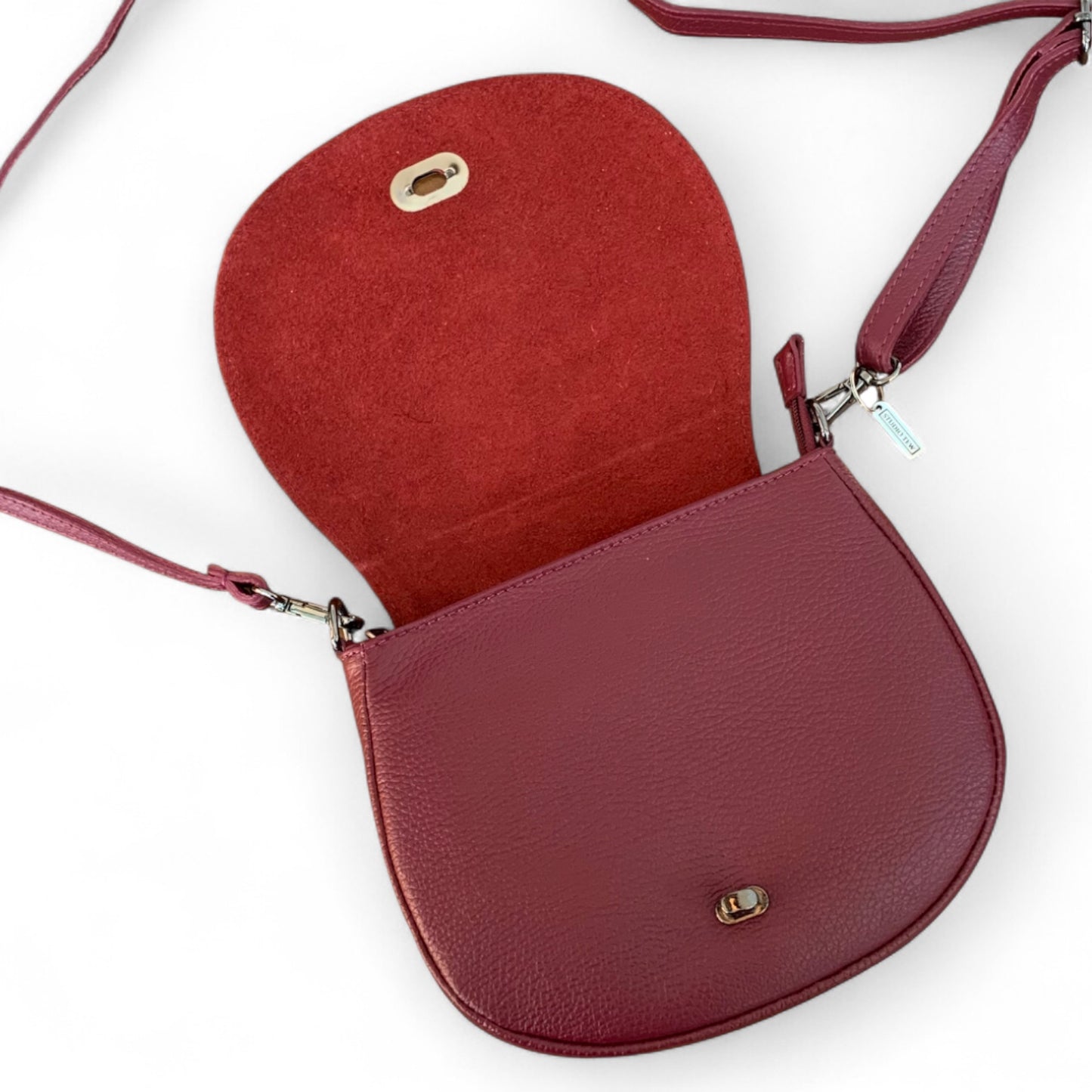 Burgundy Red Leather Satchel Bag