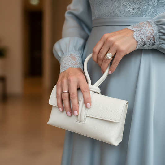 White bag with elegant styling