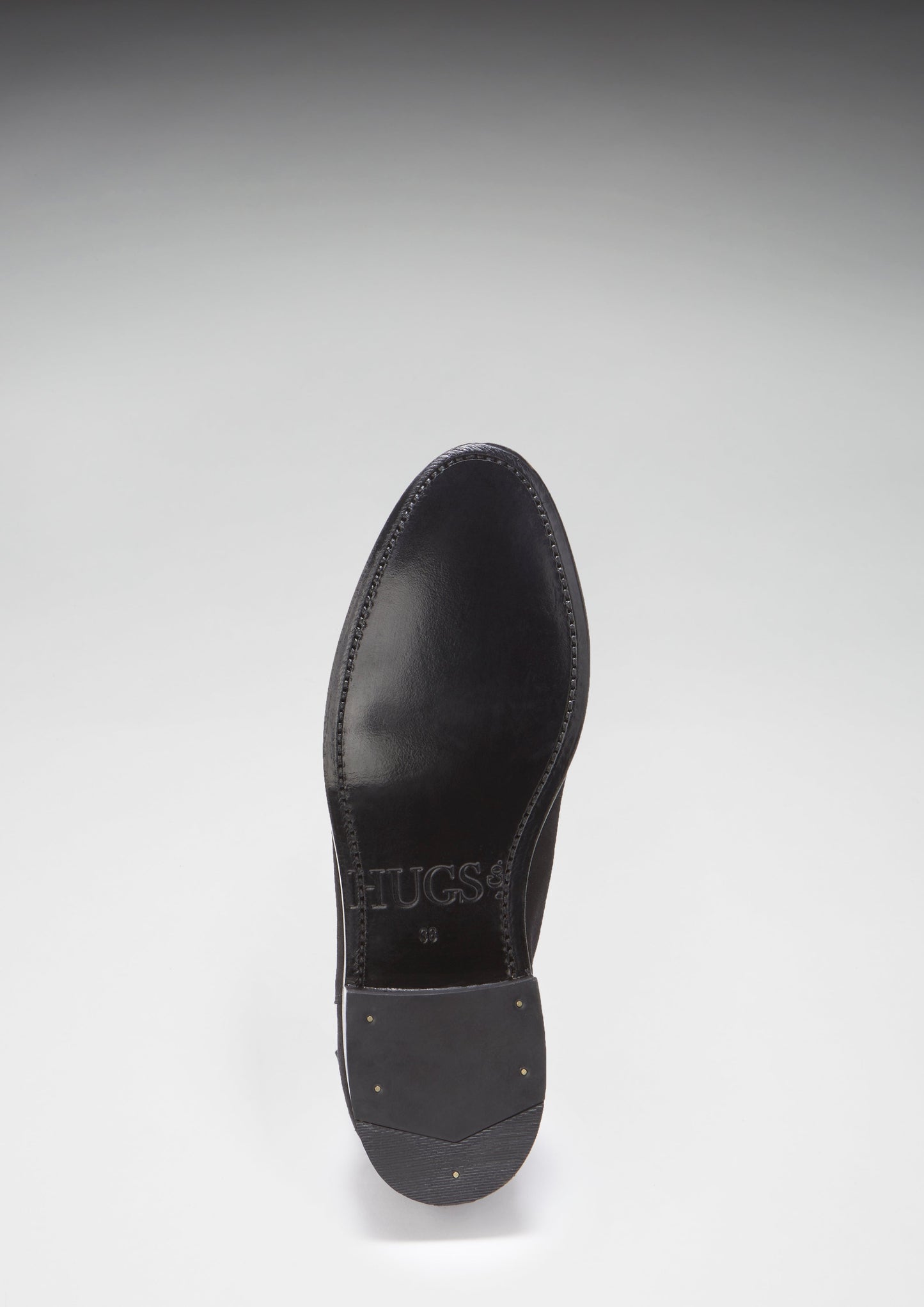 Women's Black Suede Chelsea Boots, Welted Leather Sole