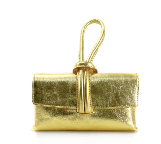 Sac à poignée en cuir doré - Claris
